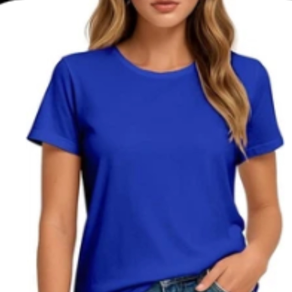 Women’s Royal Blue Crewneck Short Sleeve Top Size XS